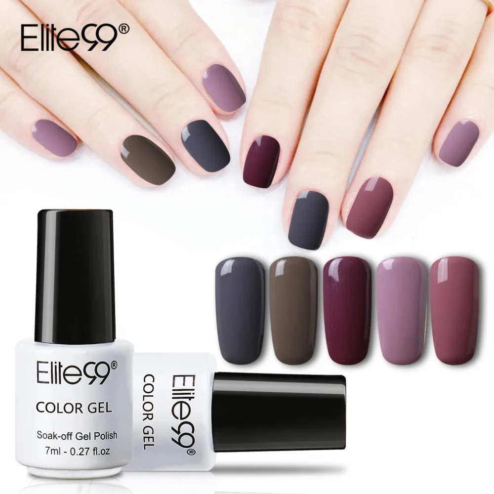 

Elite99 Warm Winter Colors 7ml Soak Off Nail Gel Polish Long Lasting Need LED UV Lamp Glue Nail Art Manicure Gel Varnish 1 Piece