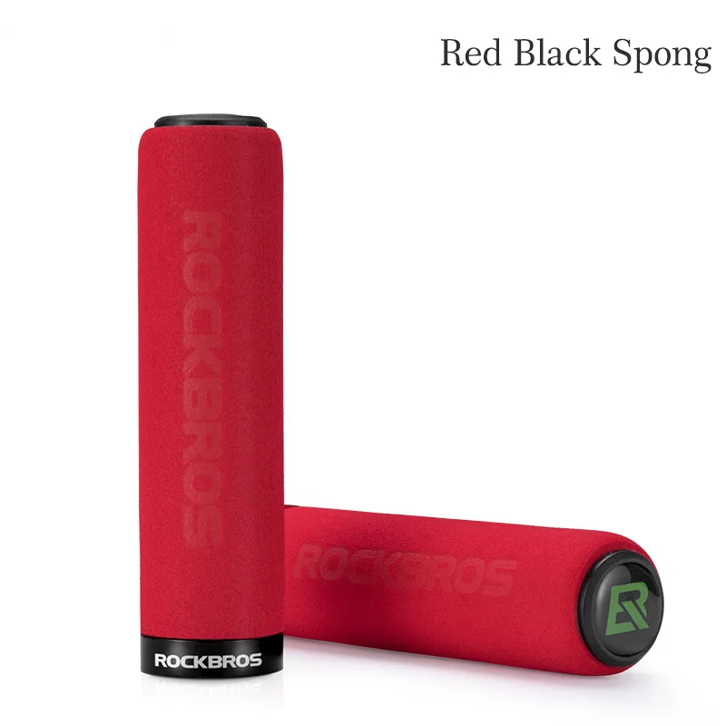 ROCKBROS ручки для велосипедного руля MTB силиконовая губка руль велосипеда ручки для гонок для верховой езды Manopole Mtb ручки велосипедные аксессуары - Цвет: Red Black Spong