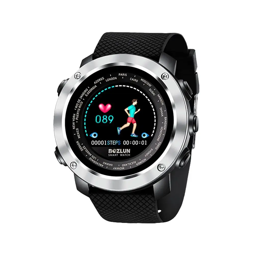 

BOZLUN W30A Version Steel Case Outdoor Sports Color Screen Smart Watch Support Heart Rate Health Monitoring Smart Reminder