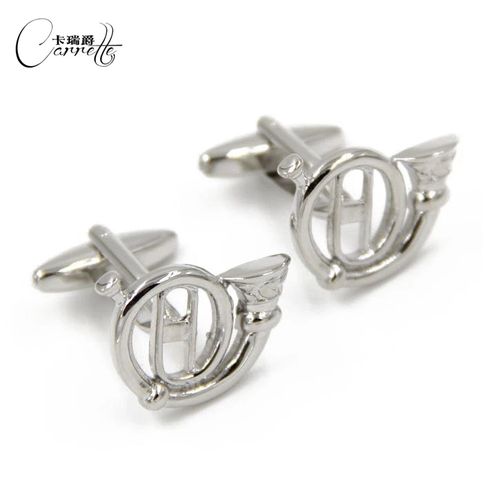 

The new instrument horn shape metallic copper taste authentic French minimalist Cufflinks Cufflinks Cuff Links