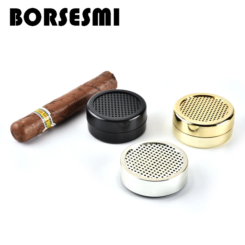 Hot sale Plastic Cigar Humidor Round Portable Foam Filled tobacco