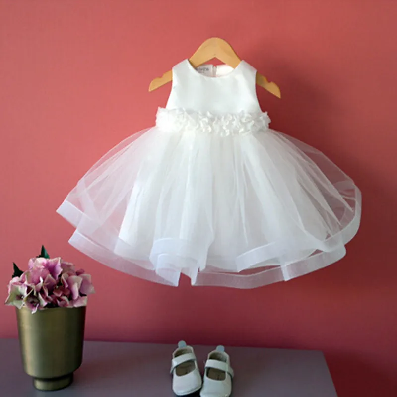 BABY WOW Baby Girl Dress Wedding Baptism Baby Girl Christening Gowns Cheap Flower Girl Dress for
