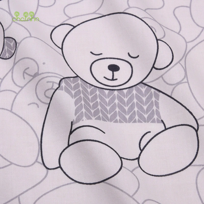 Chainho 2019 Новая серия Cute Bear печатная саржевая хлопчатобумажная ткань Лоскутная