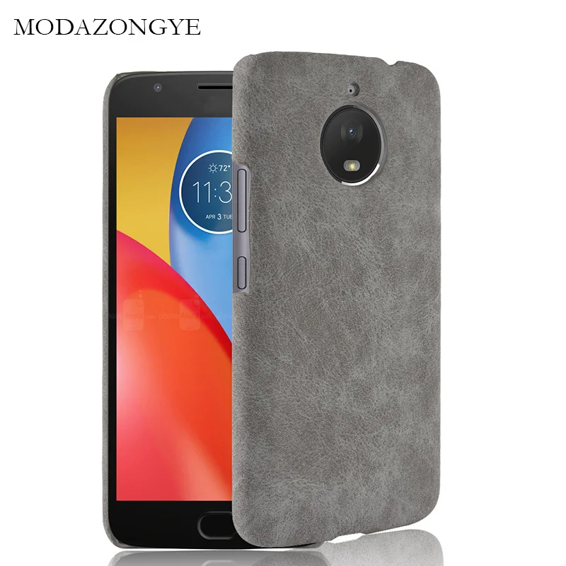 For Motorola Moto E4 Plus Case PU Leather Hard Plastic Back Cover Phone E 4 |