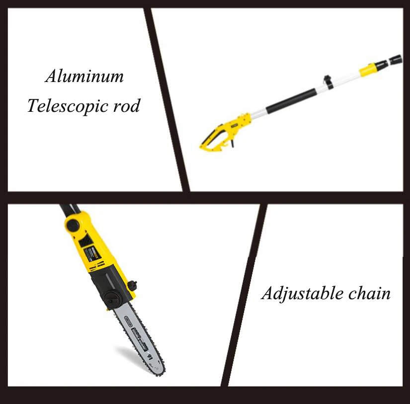 30 мм Электрическая цепная пила 220 В дальней досягаемости бензопила 710W телескопический шест цепная пила резец дерева секатор на расстоянии до 20 м кабель KM-PCS06-710