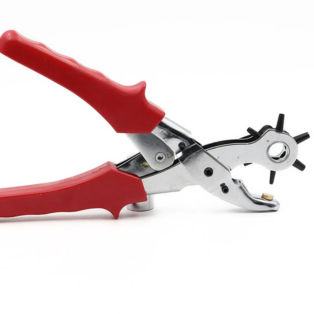 9inch Heavy Duty Leather Hole Punch Hand Pliers Belt 6 Size Holes