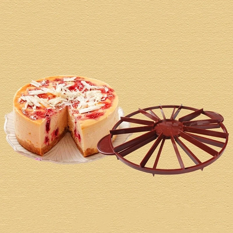 

New Hot Pie Cake 10 / 12 Piece Slicer Equal Cake Portion Marker Divider Cutter Birthday Party Accessories Random Color