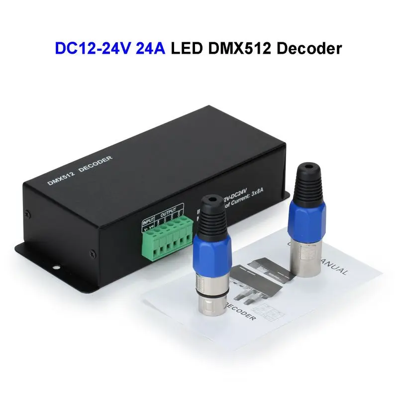 

30pcs DC12V 24V 24A LED DMX512 Controller Decoder DMX For SMD 3528 5050 5730 RGB LED Strip Rigid Module