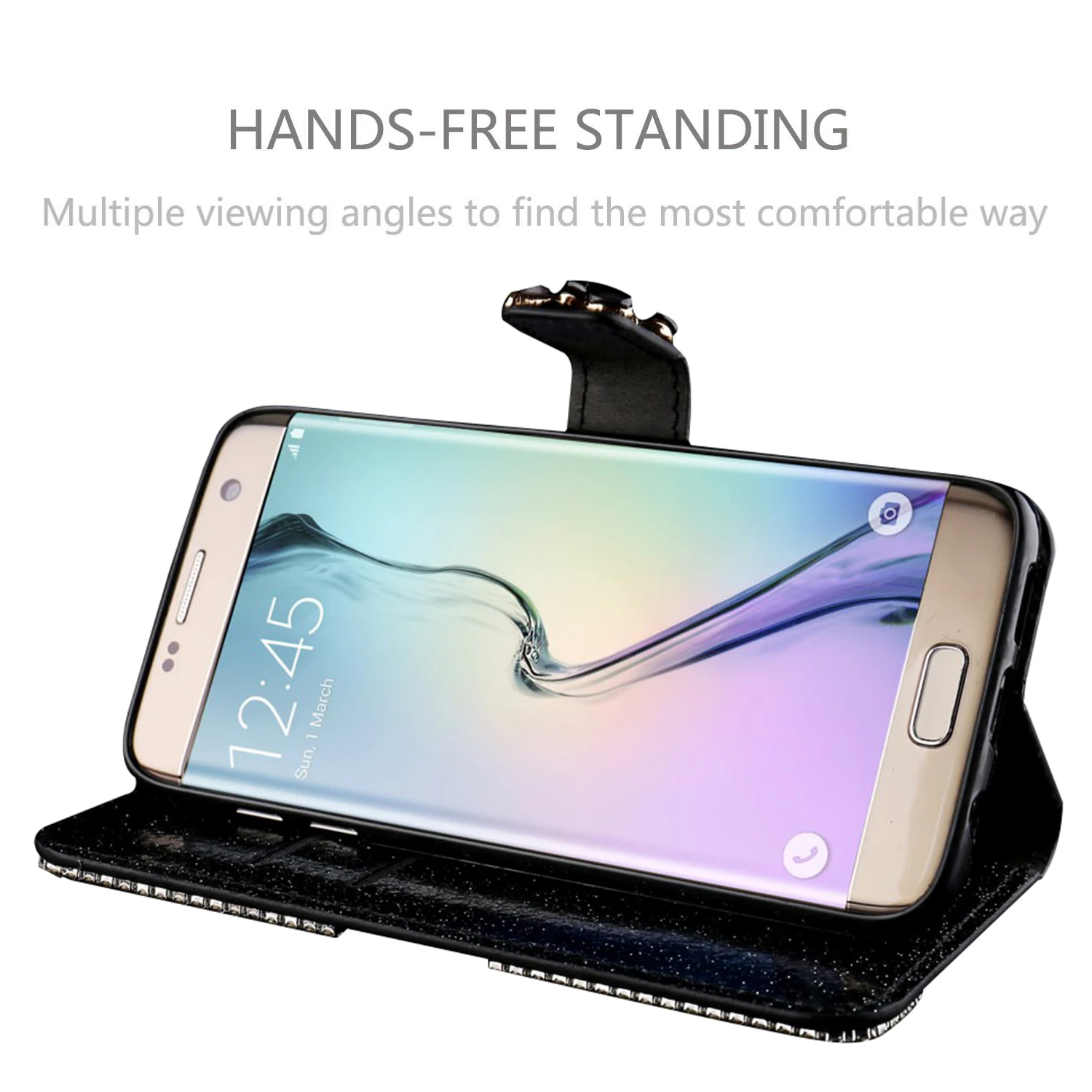 Шикарный кошелек с блестками чехол для телефона samsung Galaxy S10e S7 edge Роскошный милый чехол для samsung S10 S8 S9 Plus 360 Защитный чехол