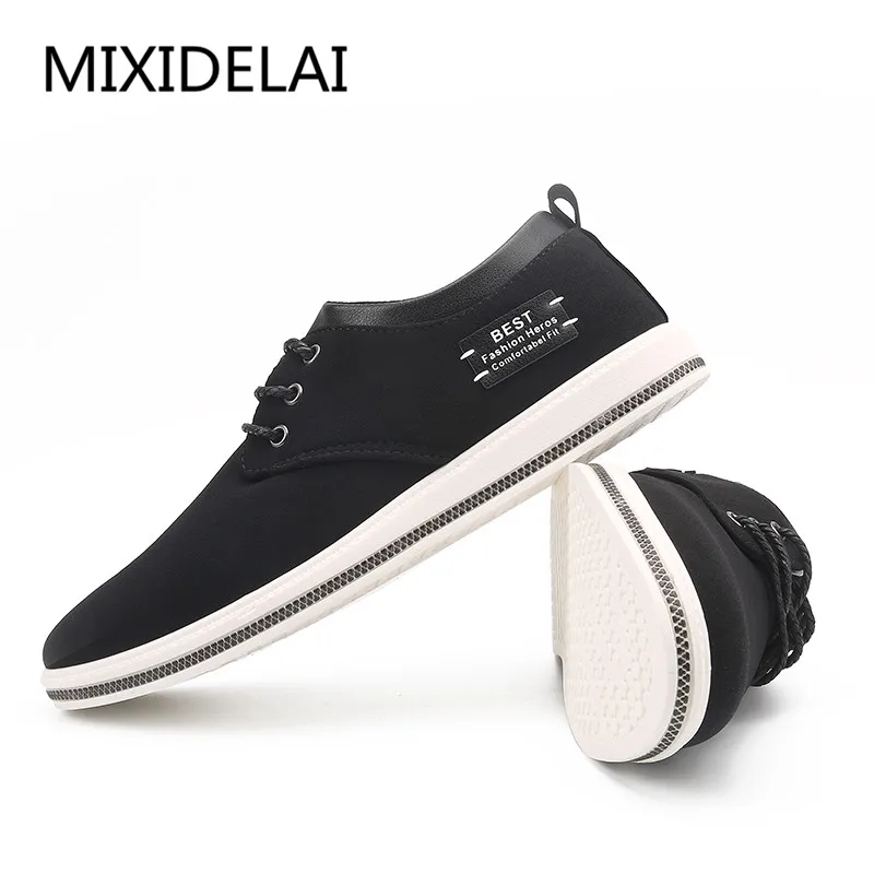 Brand Shoes Men Large Sizes 39-47 Mens Shoes Casual Lace Up Fashion flats Sneakers Men Black Men Shoes Leather Footwear