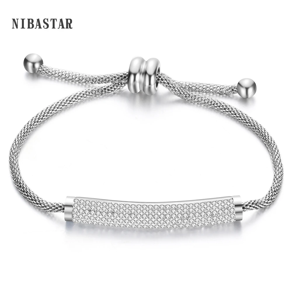 2016 Hot Sale Crystal Charm Bracelets & Bangles Stainless Steel Crystal