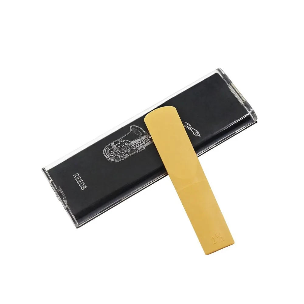 

1PC Plastic Reed for Alto Saxophone Instruments Sax Parts Accessory Reeds With Case Box for Beginners