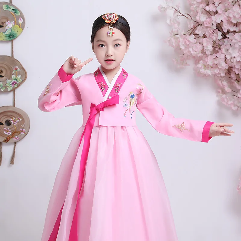 Традиционное корейское платье Hanbok для детей вышитый наряд древней свадьбы