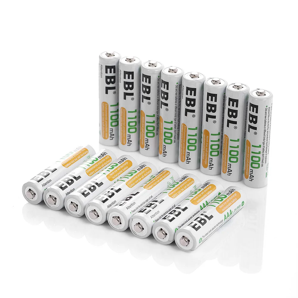 20pcs lot EBL 1100mAh 1 2v AAA Ni Mh Rechargeable font b Battery b font for