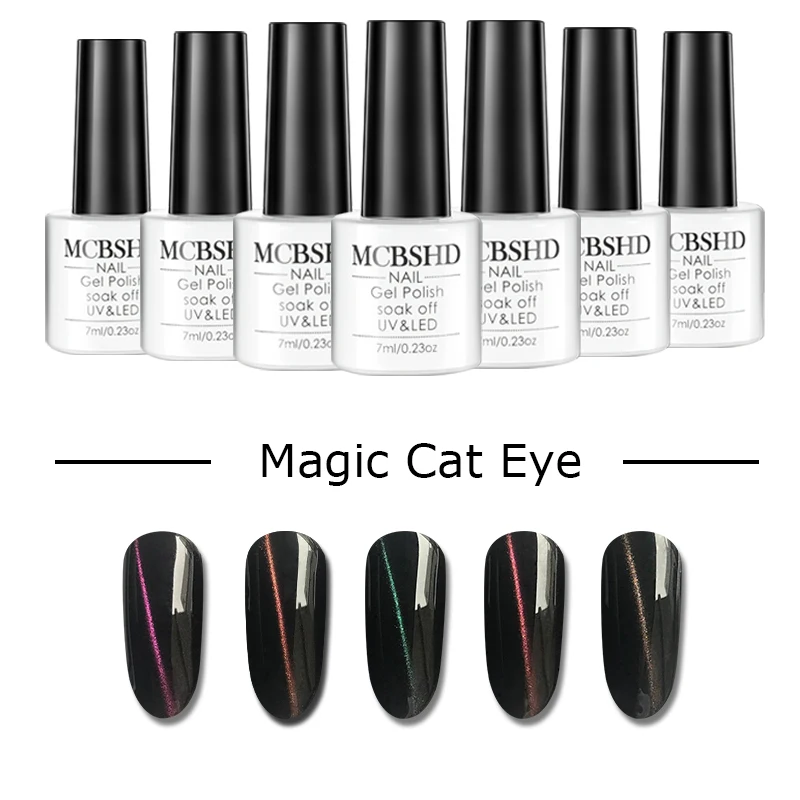 Mcbshd 7 мл magic кошачий глаз серии лак для ногтей UV светодио дный гель Soak Off полу Vernis