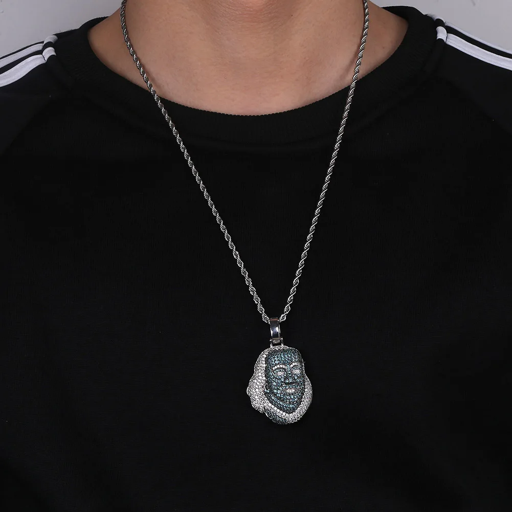TOPGRILLZ ICEDOUT Blueface Benjamin Piece подвеска с теннисной цепочкой ювелирные изделия в стиле