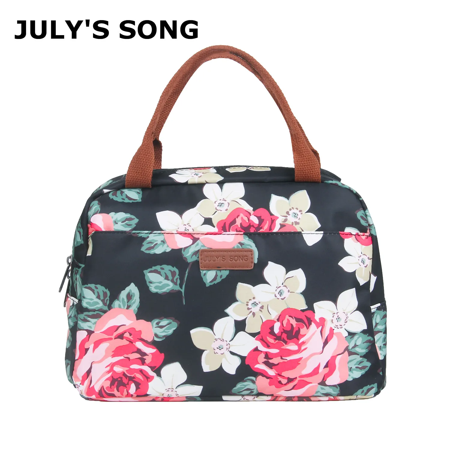 

JULY'S SONG Portable Lunch Bag Thermal Food Insulated Cooler Pouch Waterproof Lunch Tote Picnic Food Storage Container Organizer