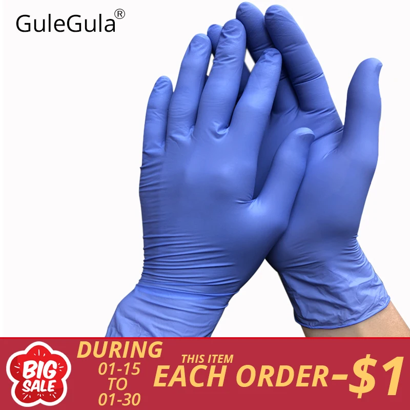 100Pcs Blue Disposable Gloves Latex For Home Cleaning Disposable Food Gloves Cleaning Gloves Universal For Left and Right Hand 100Pcs Blue Disposable Gloves Latex For Home Cleaning Disposable Food Gloves Cleaning Gloves Universal For Left and Right Hand