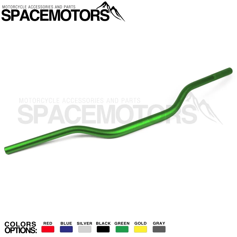 ЗЕЛЕНЫЙ AL жира 1-1/" Руль мини Байк трюк мотоцикл руля motocicleta KX KXF klr KLX kvx 125 200 230 250 300 400 450 см