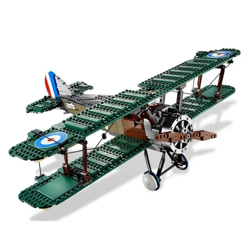 

Britain Sopwith Camel Fighter 21021 953pcs War Plane Set Model Building Blocks Bricks Educational Toy Compatible With LegoINGLYS