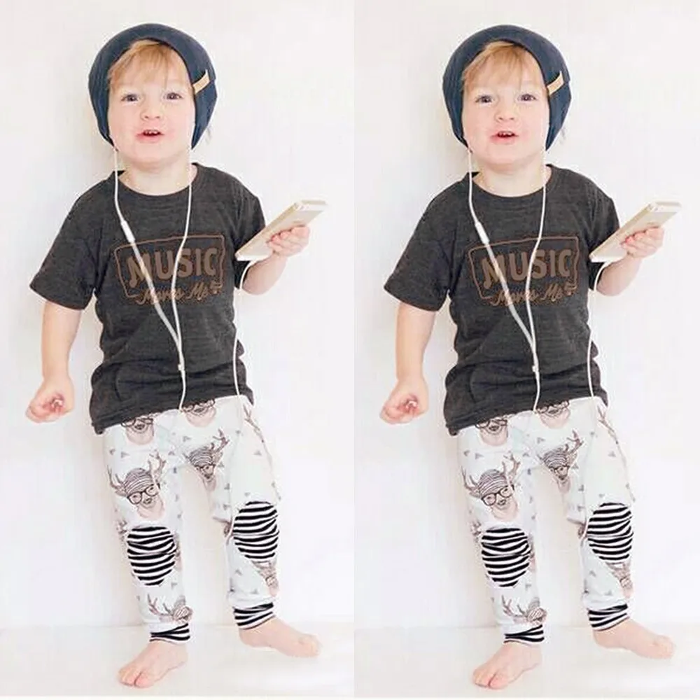 Baby Girl Clothes Boy Clother 2PCS Kids Children Boys Girls Letter