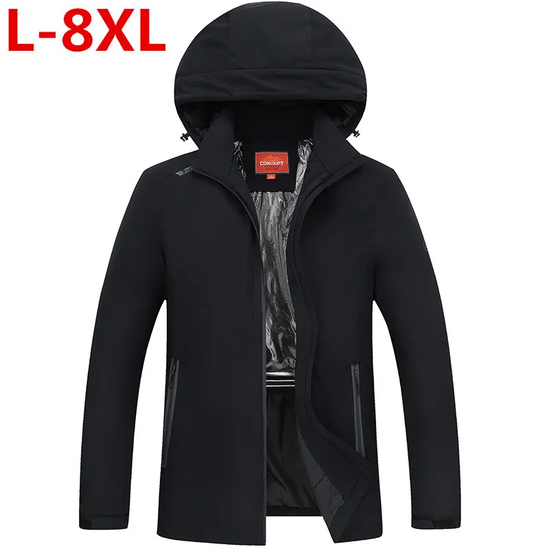 Новые зимние Для мужчин плюс Размеры 8XL 7XL 6XL 5XL 4XL Повседневное куртки плотное