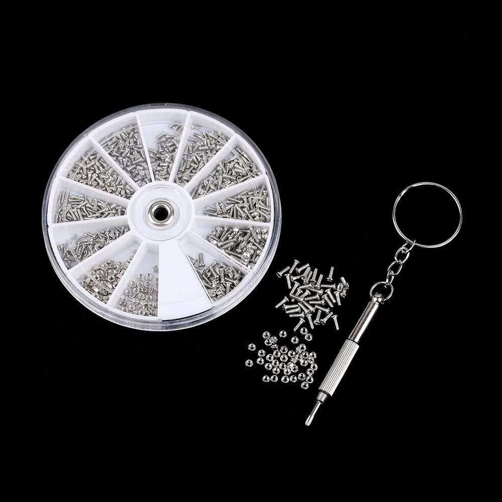 

600/1000PCS Mini Electronics For Glasses Watches Clock Stainless Steel Screws Nuts Kit With Screwdriver Repair Tools