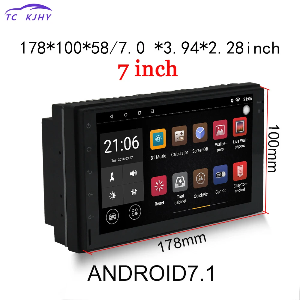 

New 2 Din Car Radio 7 Inches Android 7.1 FM Transimitte GPS Navigation Dvd Dash Camera Player Steering Wheel Control Ultrathin