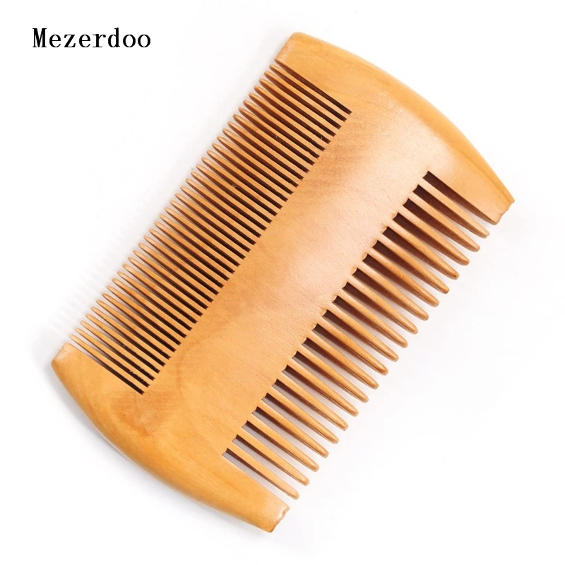 1Pc Handmade Natural Pear wood Comb Wooden Handle Combs Double side