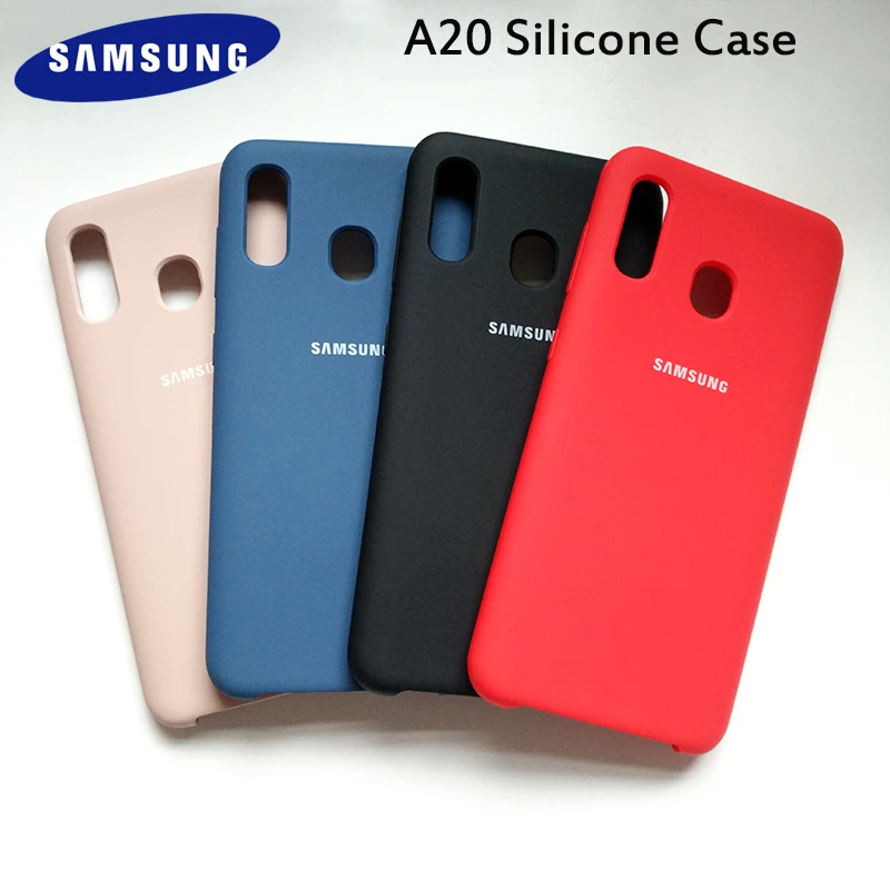 

Original Samsung A20 Liquid Silicone Soft Silky Case For Samsung Galaxy A20 Phone Back Battery Cover Protection Shell 6.4 Inch