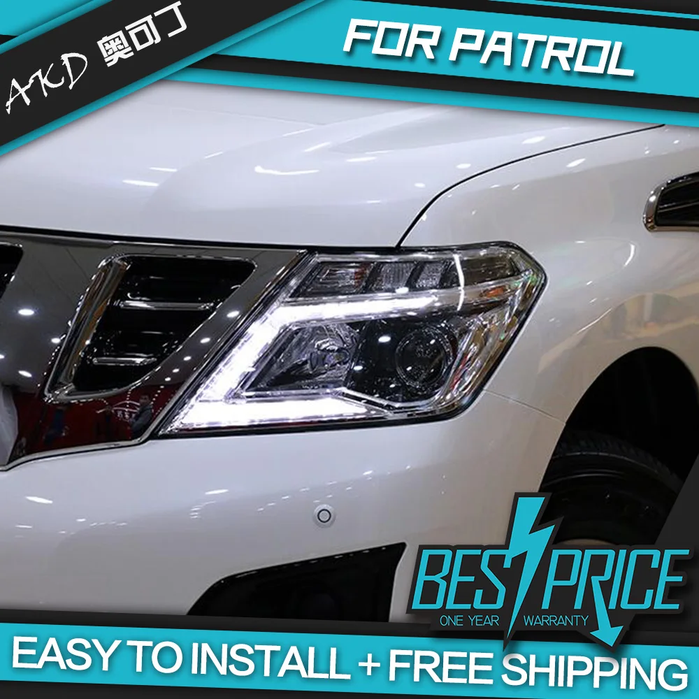 AKD Cars Styling Headlight For Nissan Patrol Y62 2010 2018 Headlights