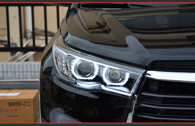 AKD автомобильный Стайлинг для Toyota Highlander светодиодный фары Ангел глаз фары DRL Биксеноновые линзы Высокий Низкий луч парковка противотуманные фары