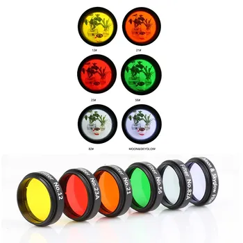 

NEW 1.25" 31.75mm 6 Colors Planets Nebula Monocular Filter Set Standard Thread Astronomical Telescope Accessories Teleskop