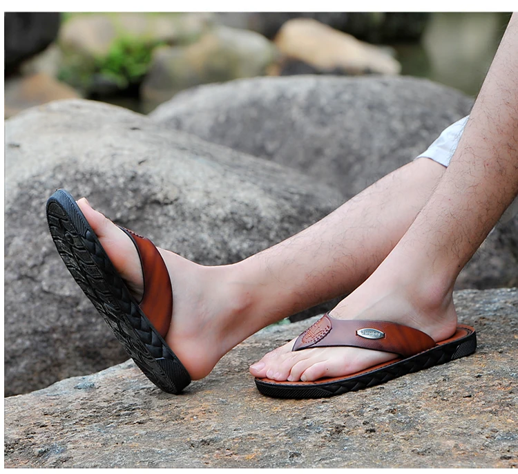 HKIMDL Nieuwe Collectie зомер Mannen тапочки хоге Kwaliteit Strand Sandalen antislip Mannelijke тапочки Повседневное Schoenen