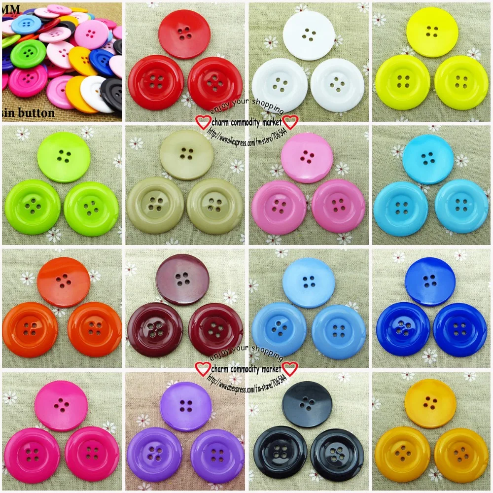 

10PCS 38MM Round mixed or single RESIN buttons 4 hole coat button boots sewing decorative clothes accessory R-076