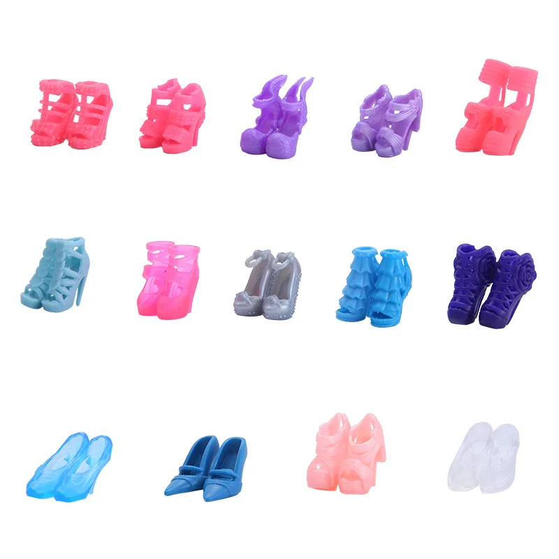 

Random 30Pairs Assorted Fashion Colorful Mixed Style Sandals High Heels Shoes For Baby Doll Accessories Clothes Dress Kid Toy
