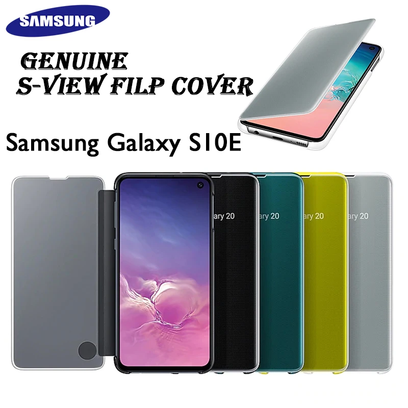 

Official Genuine Samsung Galaxy S10E S-View Clear Mirror Flip Case Wallet Standing Cover EF-NG970 Case EF-ZG970CWEGUS