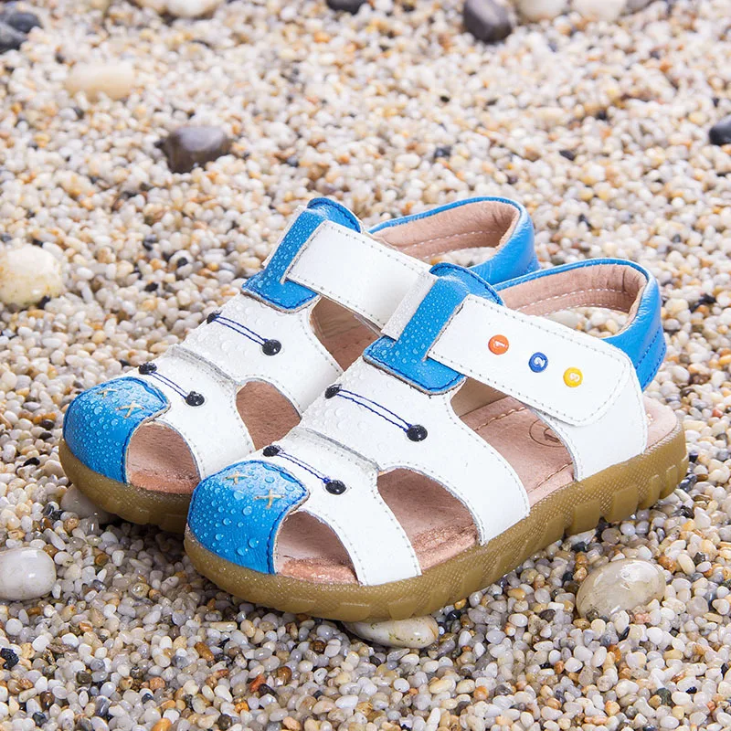 

Boy Leather Sandals Children's Non-Slip Sandals Baby Sandals Leather Sandals Girls Beach Shoes 2019 Summer New Beach Scandals