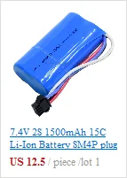 7,4 V 2S 1500mAh 15C литий-ионный аккумулятор SM-3P разъем для радиоуправляемой модели багги автомобиль грузовик Truggy катер