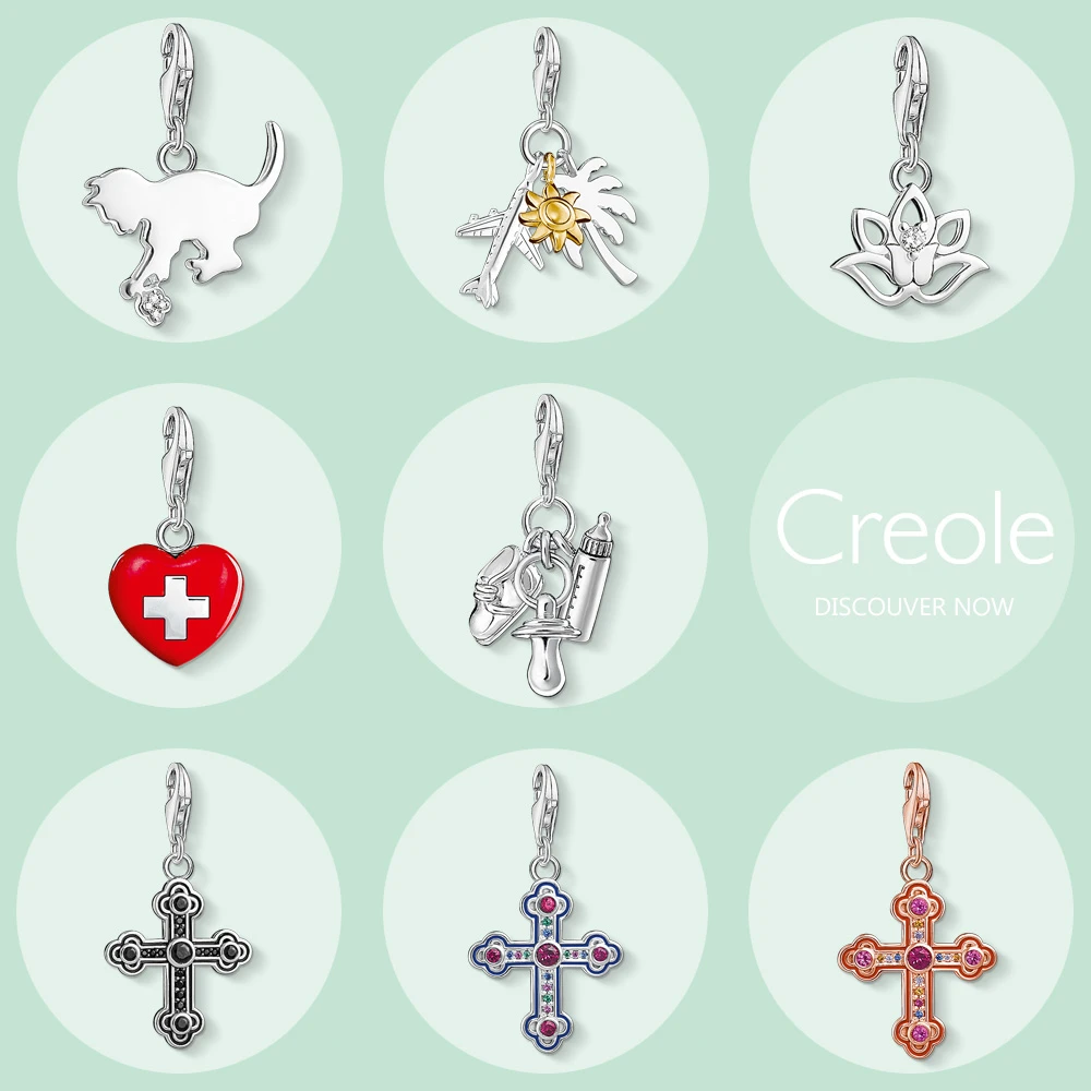 Colgante De Plata De Ley 19 Con Forma De Flor De Loto Para Bebe Colgante Con Forma De Corazon Palmera Cruzada Victoriana Sol Avion Biberones 925 Amuletos Aliexpress