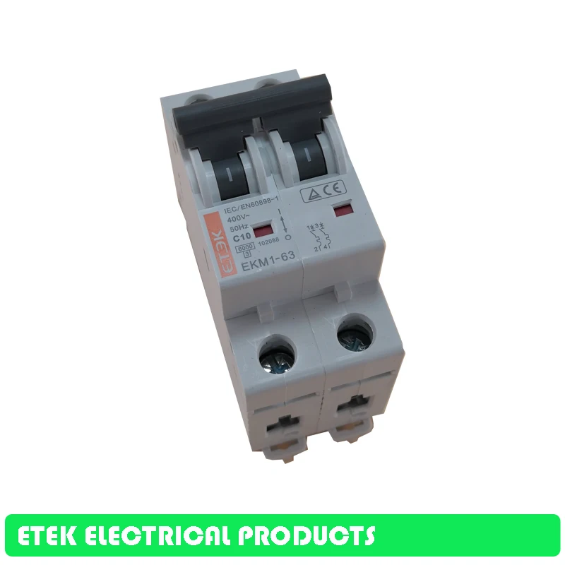 

MCB EKM1-63 2P AC C type 400V~ 50HZ/60HZ Mini Circuit breaker 10A 16A 20A 25A 32A 40A 50A 63A