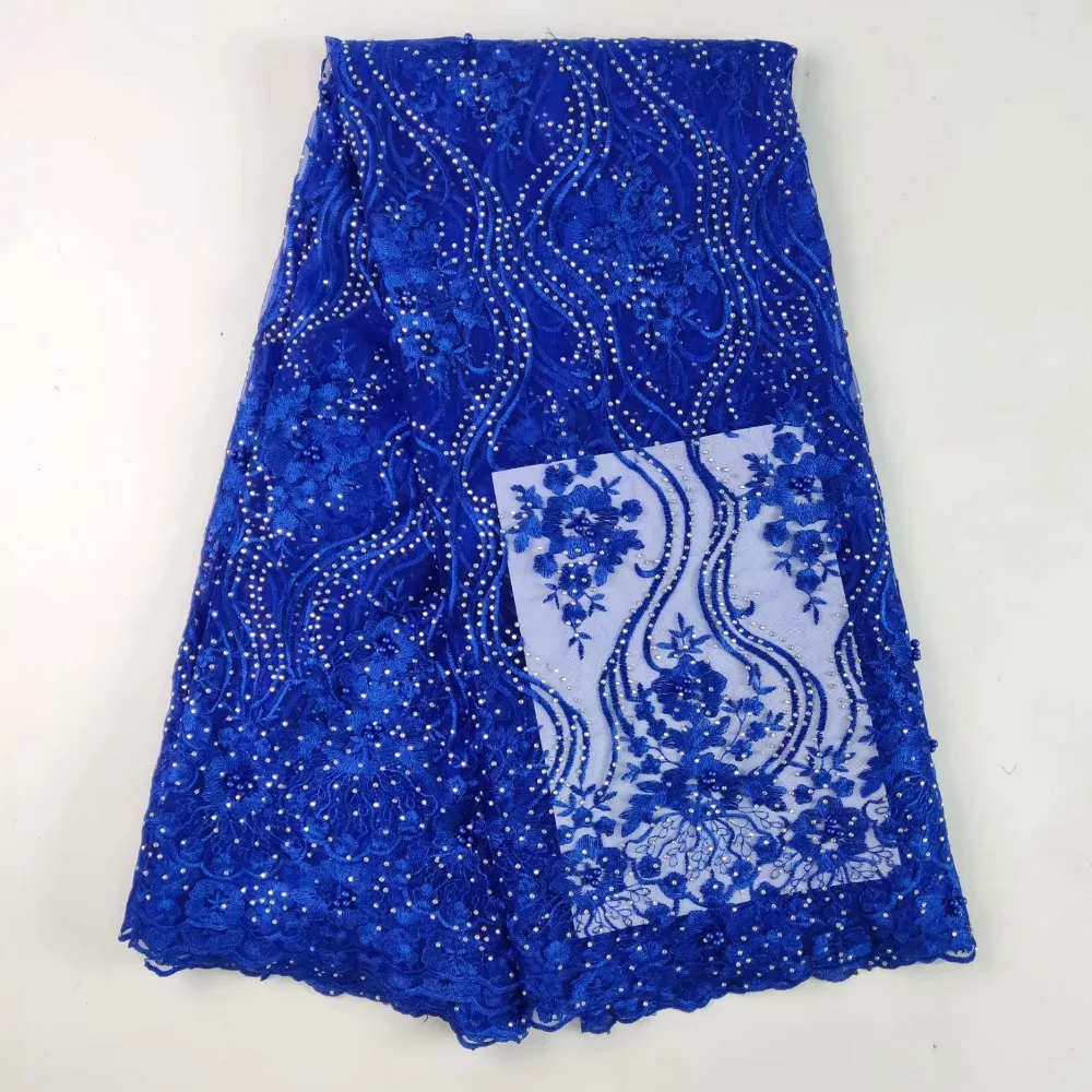 

French Lace Fabric With Beads And Stones Swiss Lace African Lace Flowers Fabrics, Nigerian Latest Lace Fabrics For Wedding