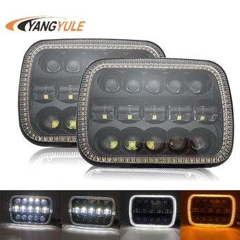 

Newest 95w 7x6 5X7 inch LED Headlights with High Low Beam H6054 6054 Led Headlight For Jeep Wrangler YJ Cherokee GMC.