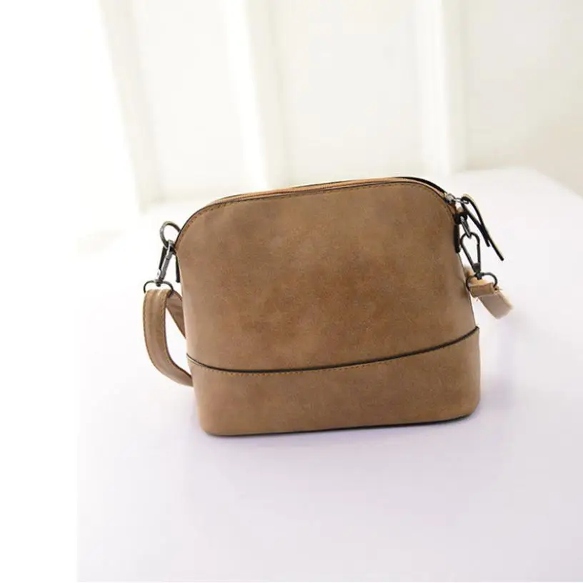 2017 New fashion women's messenger bag scrub shell bag Nubuck Leather small bags over the shoulder womens purses and handbaNov25