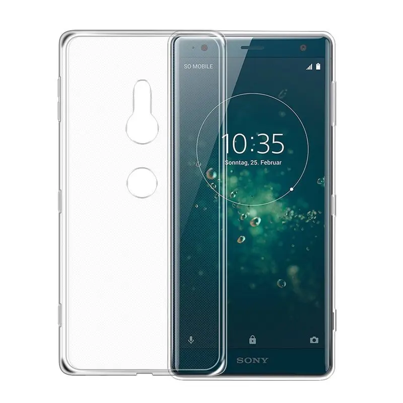 Для Sony Xperia 1 XZ2 компактный тонкий мягкий ТПУ гелевый силиконовый прозрачный чехол
