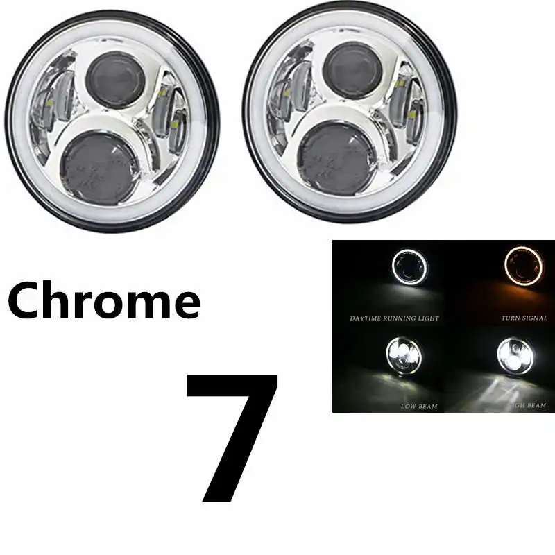 7 Inch Round Daymaker Projector H4 LED Headlight For Jeep Wrangler JK TJ LJ.For Lada 4x4 urban Niva 7 inch headlight.2.7jpg_