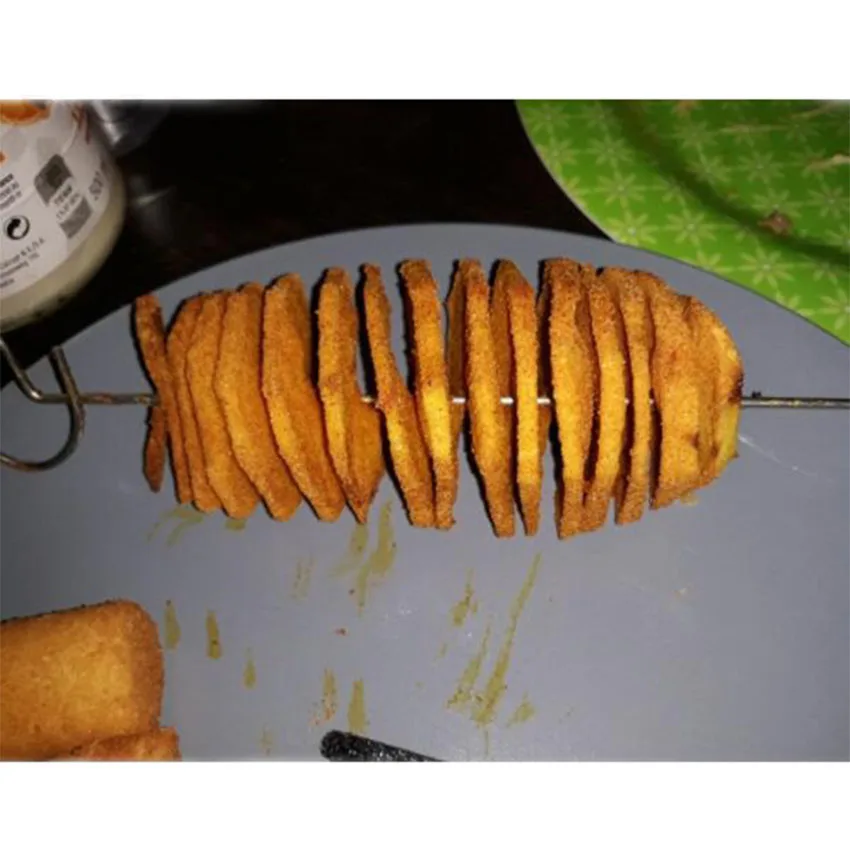 Креативный DIY 1 шт. 3 струны вращающиеся картофельные спиральные резак слайсер картофельные чипсы PRESTO 4 плюшки Картофельная башня делая твист Шредер