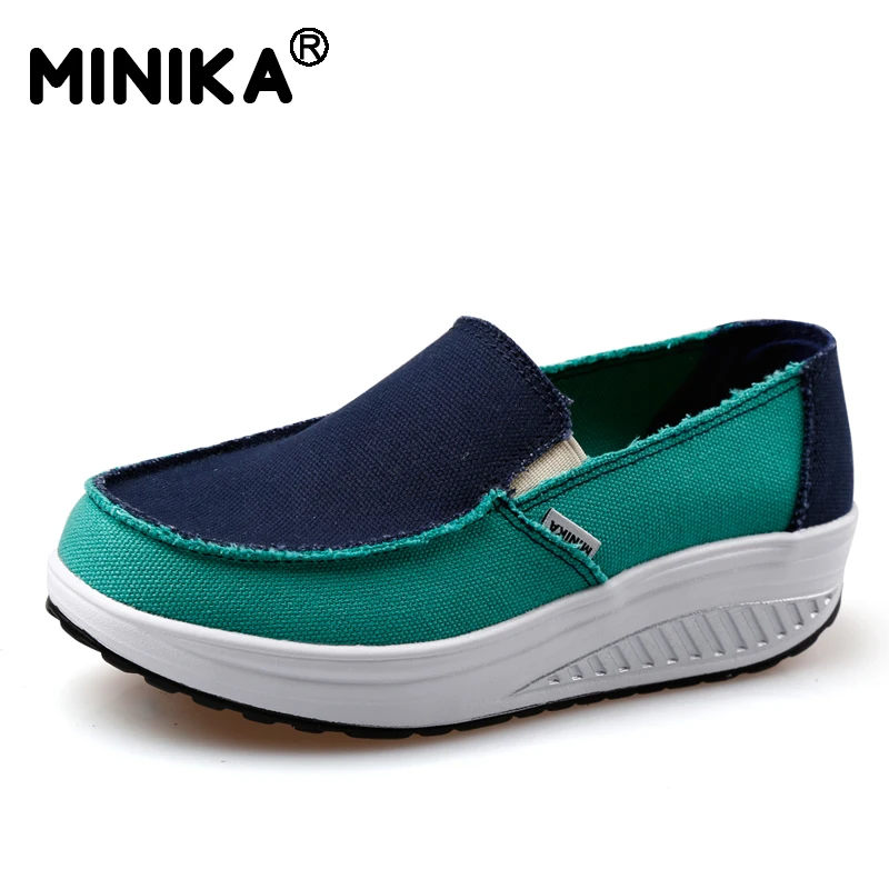 Minika/Модная женская обувь для похудения на танкетке Повседневная дышащая