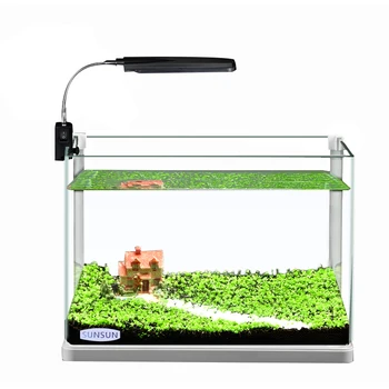 

Goldfish Bowl Small Hot Bend Aquarium Super White Glass Living Room Medium Ecological Aquatic Crock Office Turtle