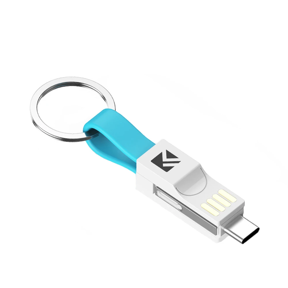 2а USB кабель магнитные аксессуары Тип C провод для быстрого заряда 3 в 1 брелок портативная линия микро данных мобильный телефон для samsung - Цвет: Синий